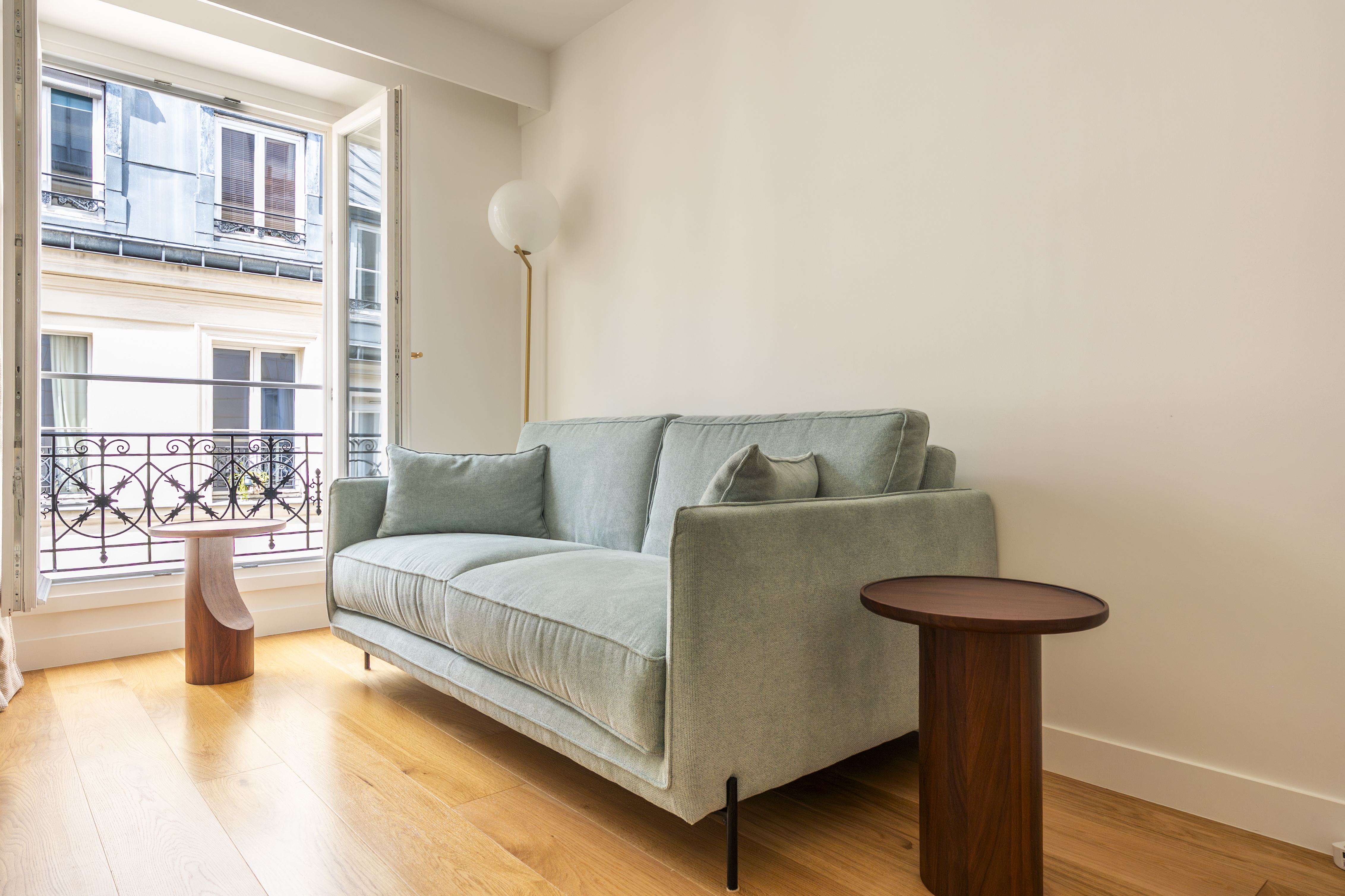 Second living room with Paris balcony view